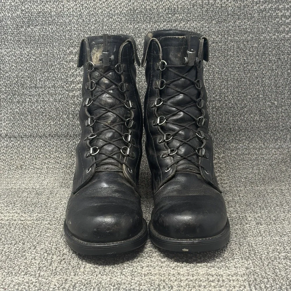1990 US Military Cove Shoe Co Combat Boots Mens 7.5 E Black Leather DLA USA